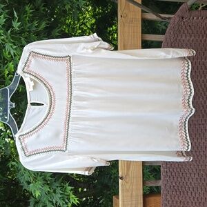 Orange Creek Boho Short Sleeve Top - Size S